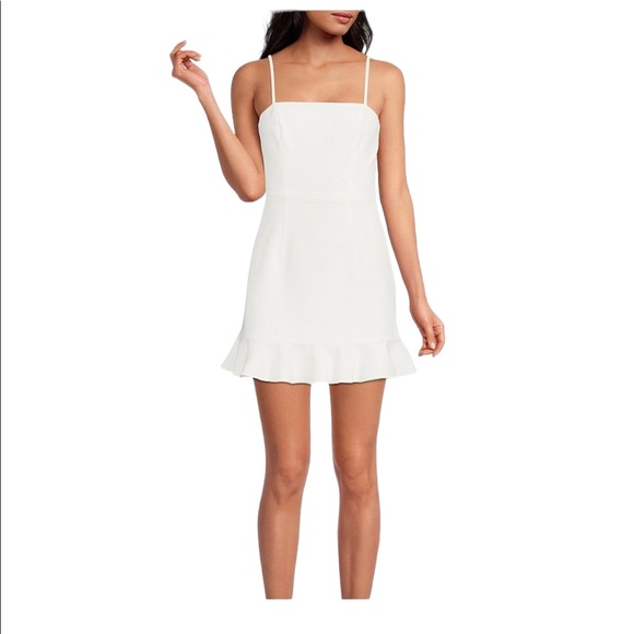 - French connection Whisper Frill Hem White dress - Picture 4 of 7